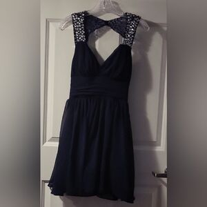 B. Smart sleeveless navy blue  dress size 7